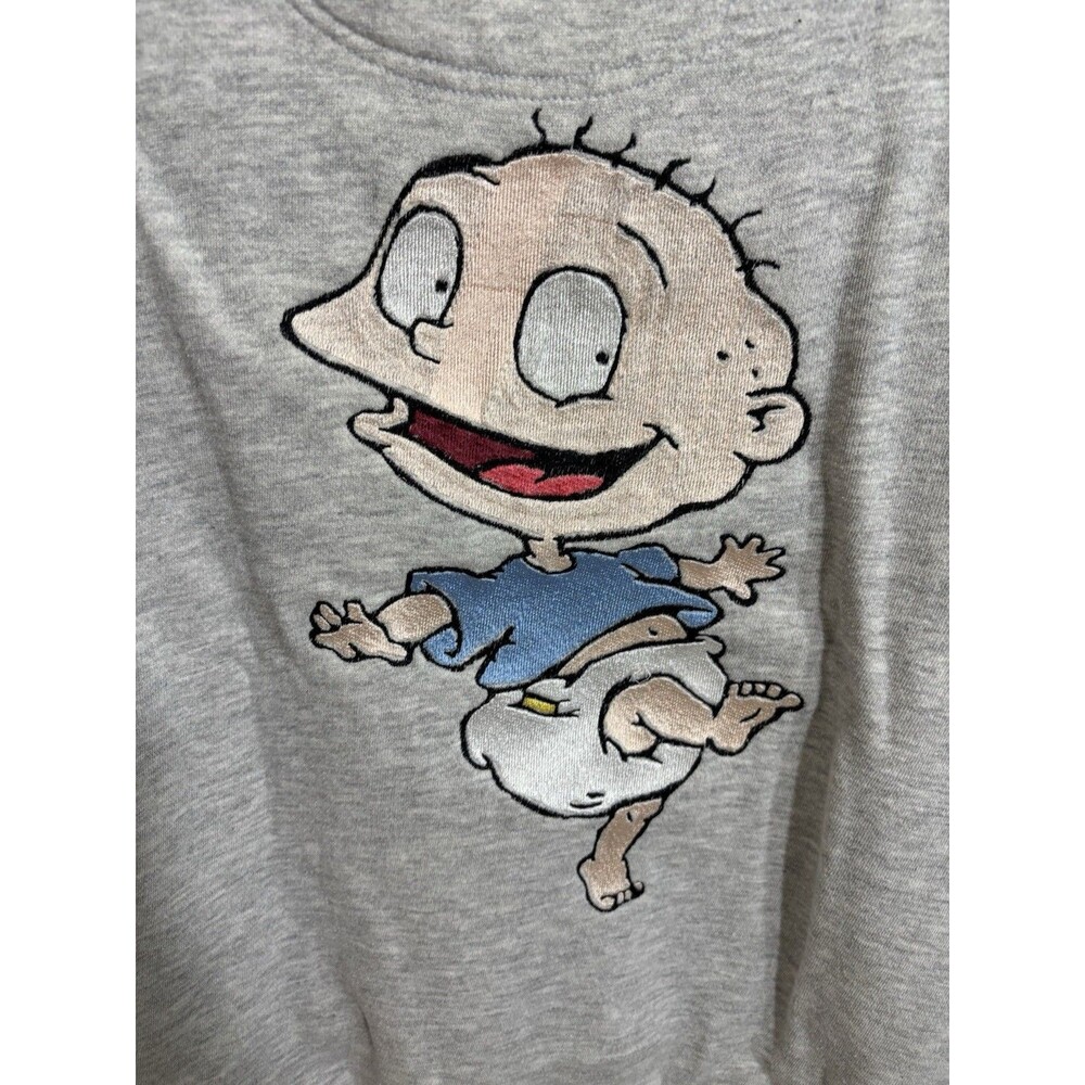 Vintage Wolf 90s Rugrats Show Tommy Pickles 2 Sided Embroidered Sweatshirt Large - Picture 11 of 16